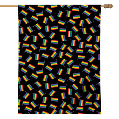 LGBT Pride Rainbow Flag Pattern Print House Flag
