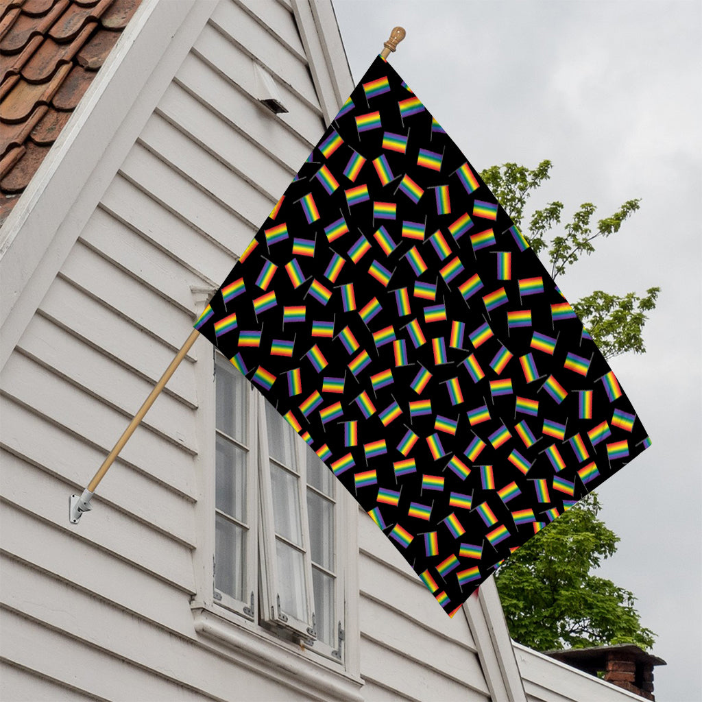 LGBT Pride Rainbow Flag Pattern Print House Flag