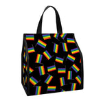LGBT Pride Rainbow Flag Pattern Print Insulated Lunch Tote