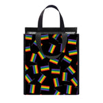 LGBT Pride Rainbow Flag Pattern Print Insulated Lunch Tote