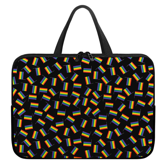 LGBT Pride Rainbow Flag Pattern Print Laptop Sleeve With Handle