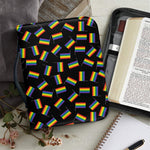 LGBT Pride Rainbow Flag Pattern Print Leather Bible Cover