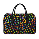 LGBT Pride Rainbow Flag Pattern Print Leather Duffle Bag