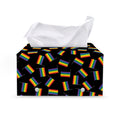LGBT Pride Rainbow Flag Pattern Print Leather Tissue Box Cover