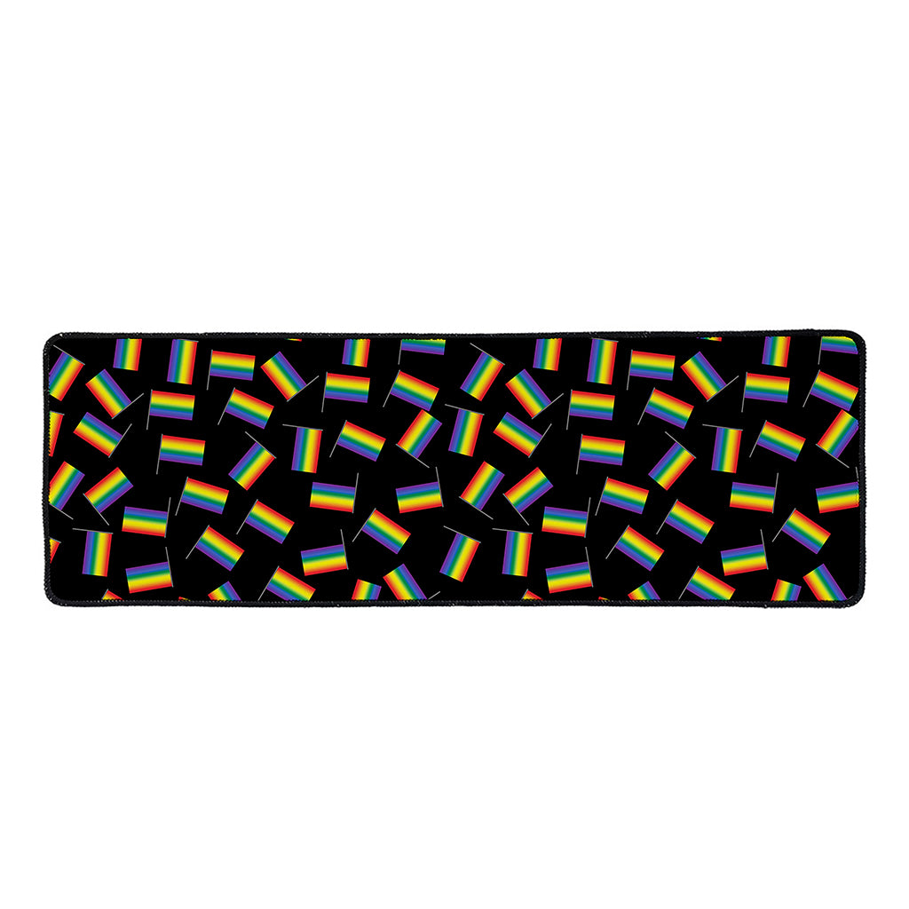 LGBT Pride Rainbow Flag Pattern Print Long Kitchen Mat