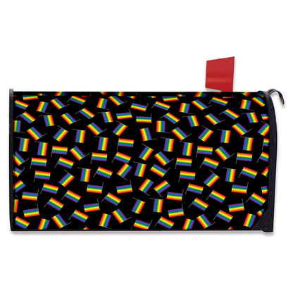 LGBT Pride Rainbow Flag Pattern Print Mailbox Cover