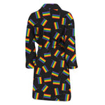 LGBT Pride Rainbow Flag Pattern Print Men's Bathrobe