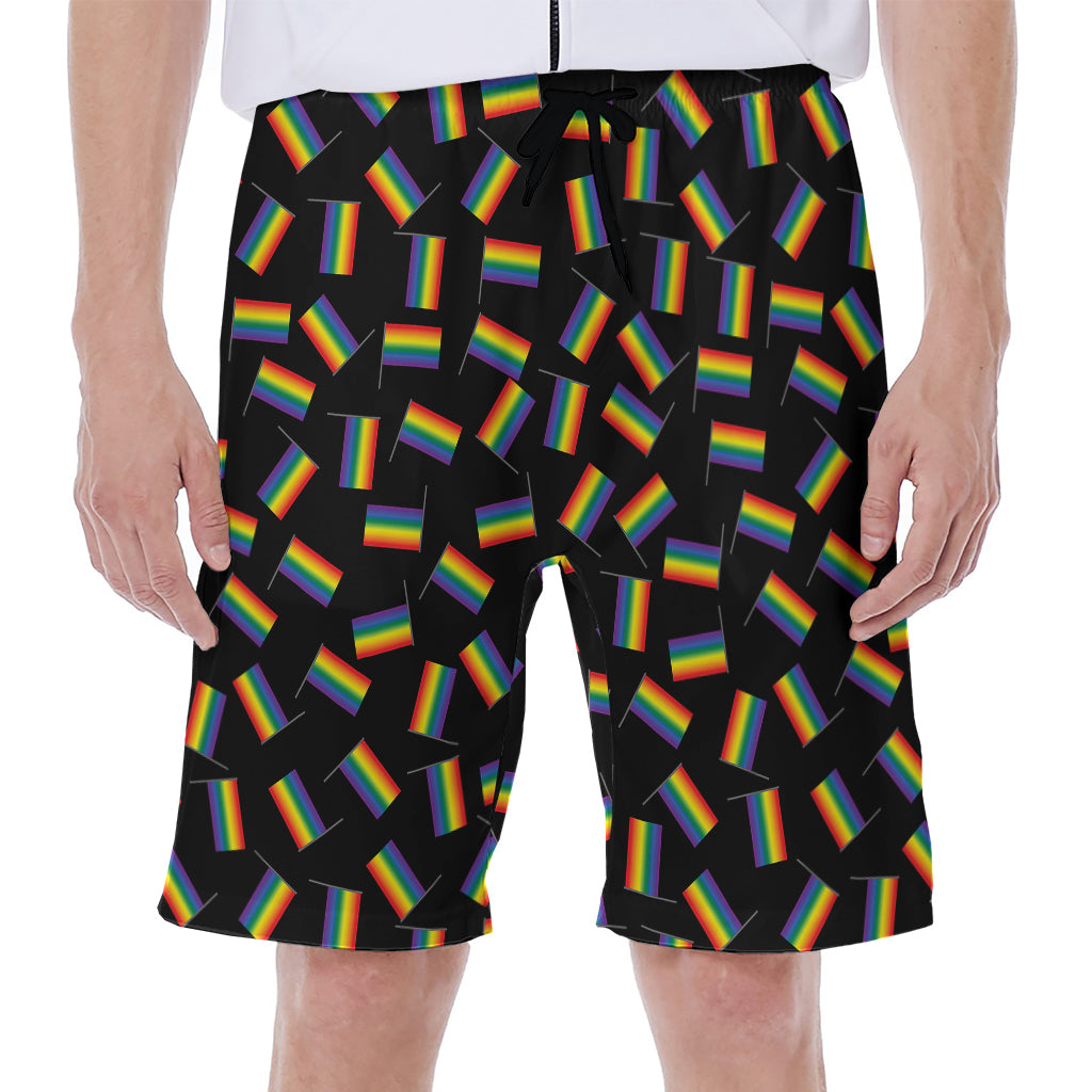 LGBT Pride Rainbow Flag Pattern Print Men's Beach Shorts