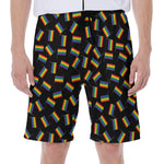 LGBT Pride Rainbow Flag Pattern Print Men's Beach Shorts
