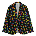 LGBT Pride Rainbow Flag Pattern Print Men's Blazer