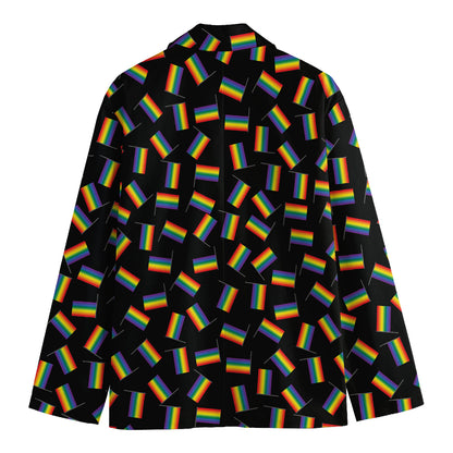 LGBT Pride Rainbow Flag Pattern Print Men's Blazer