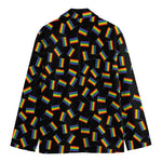 LGBT Pride Rainbow Flag Pattern Print Men's Blazer