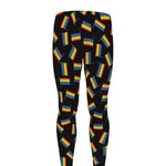 LGBT Pride Rainbow Flag Pattern Print Men's leggings
