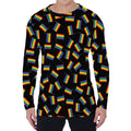 LGBT Pride Rainbow Flag Pattern Print Men's Long Sleeve T-Shirt