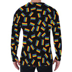 LGBT Pride Rainbow Flag Pattern Print Men's Long Sleeve T-Shirt