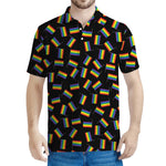 LGBT Pride Rainbow Flag Pattern Print Men's Polo Shirt