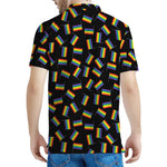 LGBT Pride Rainbow Flag Pattern Print Men's Polo Shirt
