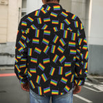 LGBT Pride Rainbow Flag Pattern Print Men's Shirt Jacket