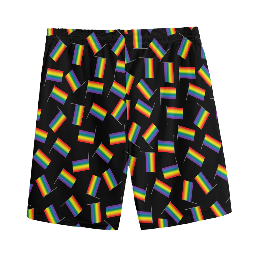 LGBT Pride Rainbow Flag Pattern Print Men's Sports Shorts