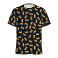 LGBT Pride Rainbow Flag Pattern Print Men's Athletic T-Shirt