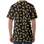 LGBT Pride Rainbow Flag Pattern Print Men's Velvet T-Shirt