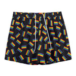 LGBT Pride Rainbow Flag Pattern Print Mesh Shorts