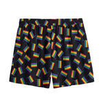 LGBT Pride Rainbow Flag Pattern Print Mesh Shorts