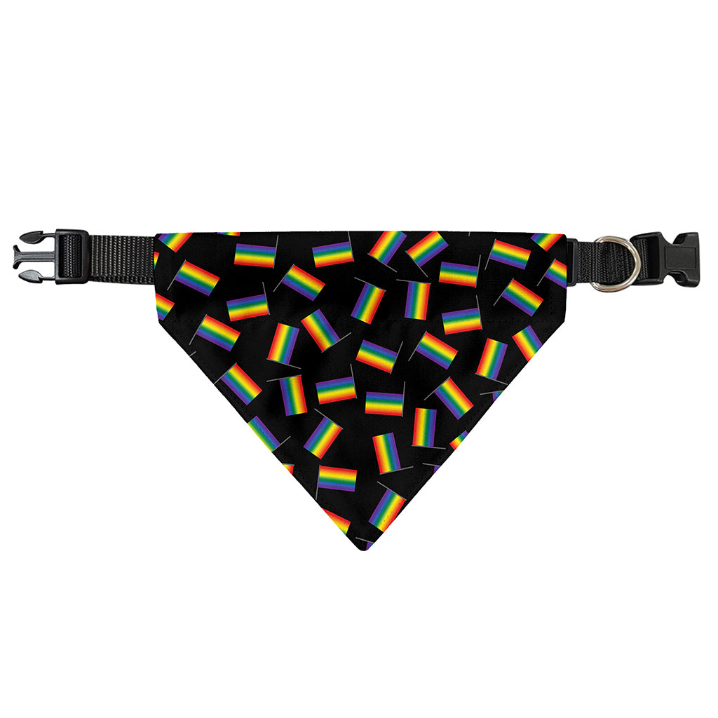 LGBT Pride Rainbow Flag Pattern Print Over The Collar Dog Bandana