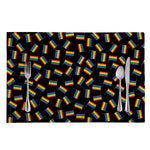 LGBT Pride Rainbow Flag Pattern Print Placemat