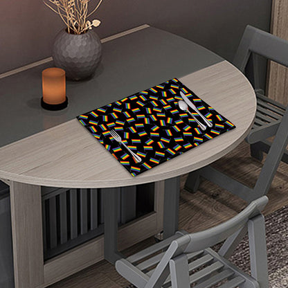 LGBT Pride Rainbow Flag Pattern Print Placemat