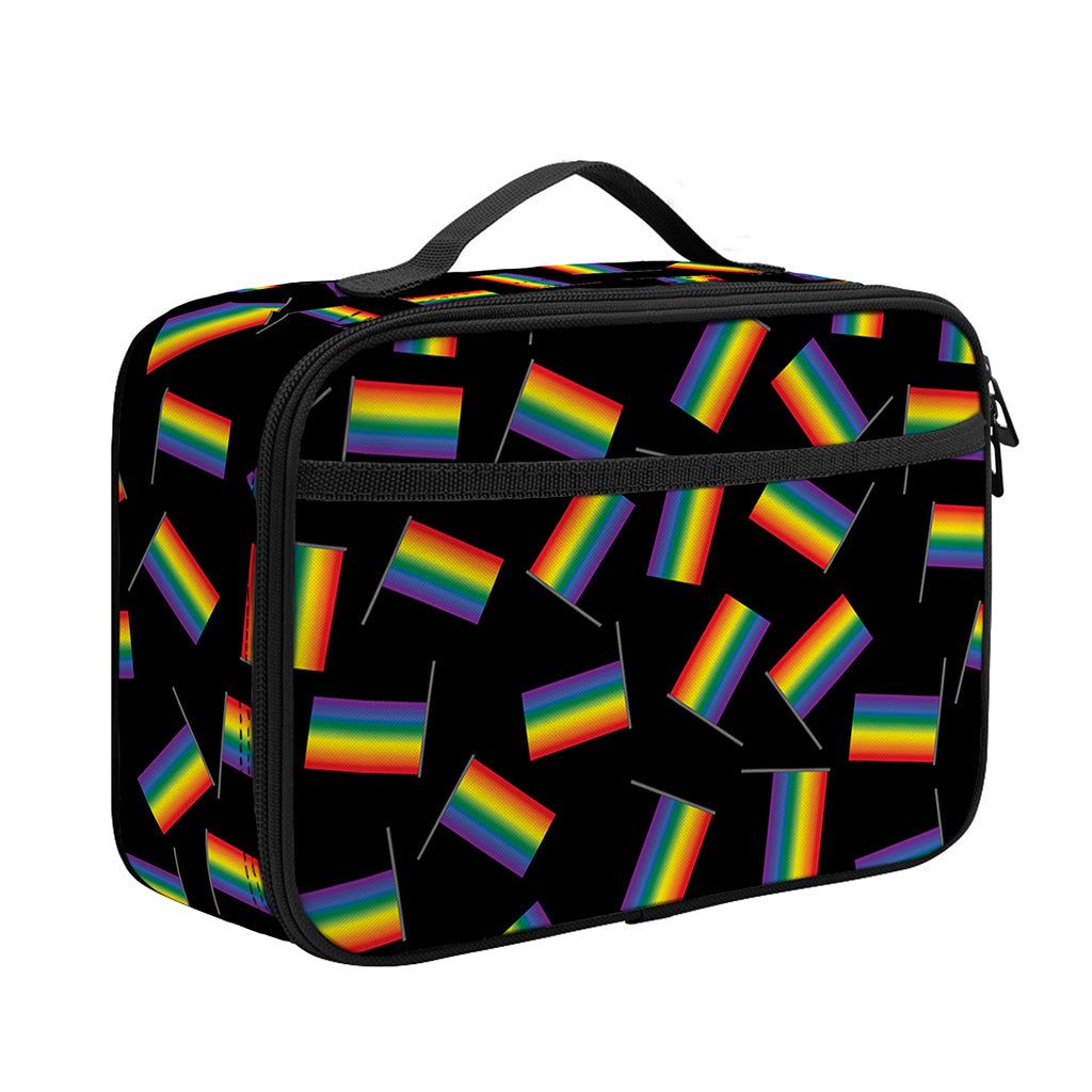 LGBT Pride Rainbow Flag Pattern Print Portable Lunch Bag