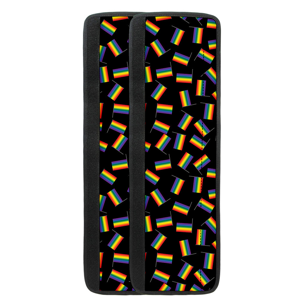 LGBT Pride Rainbow Flag Pattern Print Refrigerator Handle Covers