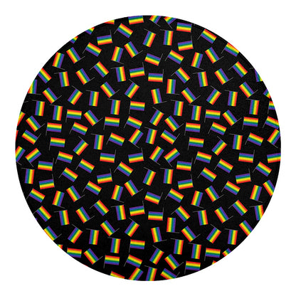 LGBT Pride Rainbow Flag Pattern Print Round Blanket