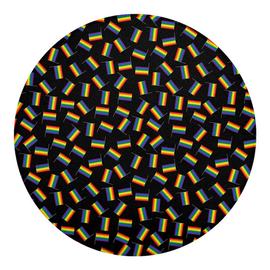 LGBT Pride Rainbow Flag Pattern Print Round Blanket