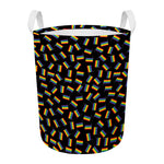 LGBT Pride Rainbow Flag Pattern Print Round Laundry Basket