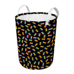 LGBT Pride Rainbow Flag Pattern Print Round Laundry Basket