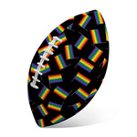 LGBT Pride Rainbow Flag Pattern Print Rugby Ball