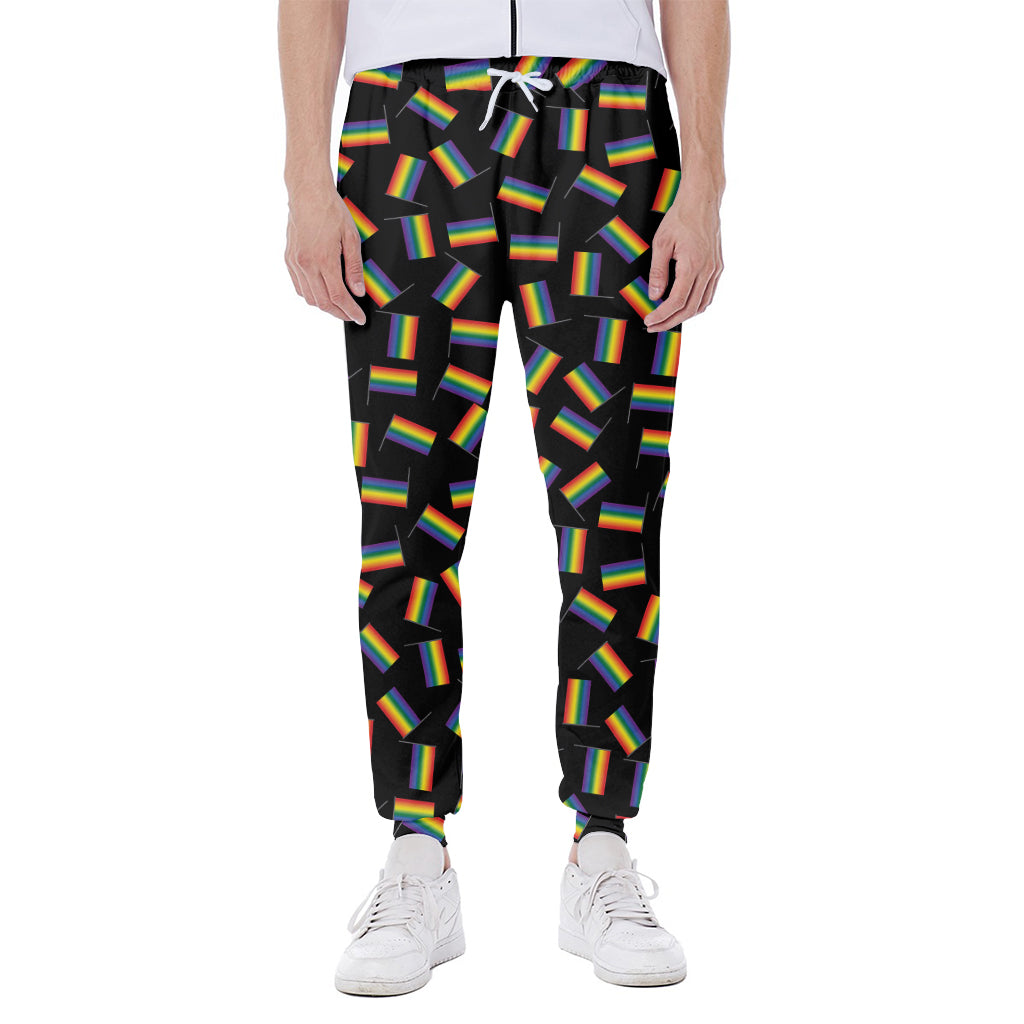 LGBT Pride Rainbow Flag Pattern Print Scuba Joggers