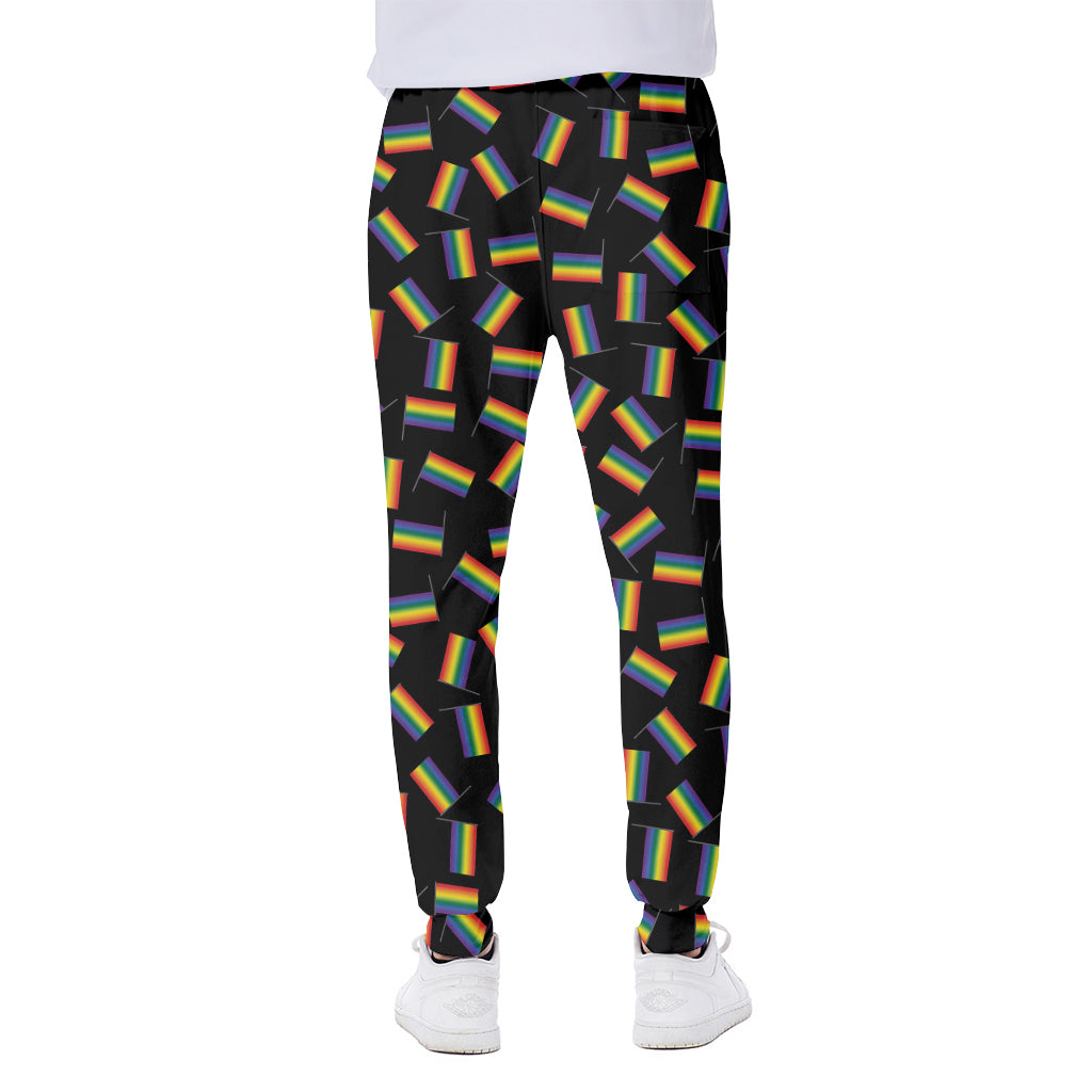 LGBT Pride Rainbow Flag Pattern Print Scuba Joggers