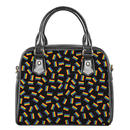 LGBT Pride Rainbow Flag Pattern Print Shoulder Handbag
