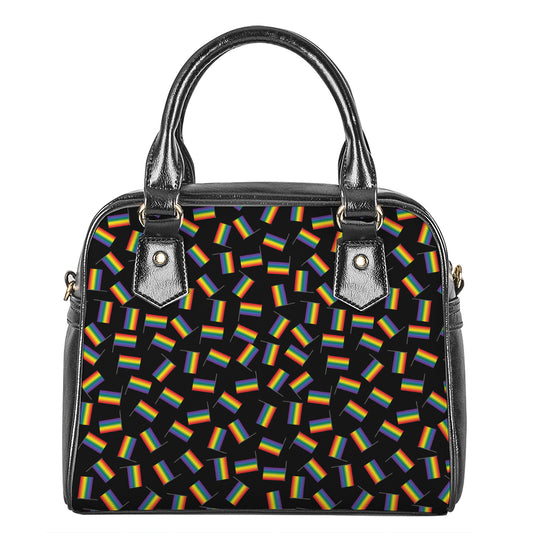 LGBT Pride Rainbow Flag Pattern Print Shoulder Handbag