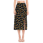 LGBT Pride Rainbow Flag Pattern Print Side Slit Midi Skirt