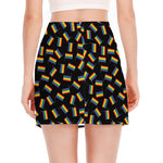 LGBT Pride Rainbow Flag Pattern Print Side Slit Mini Skirt