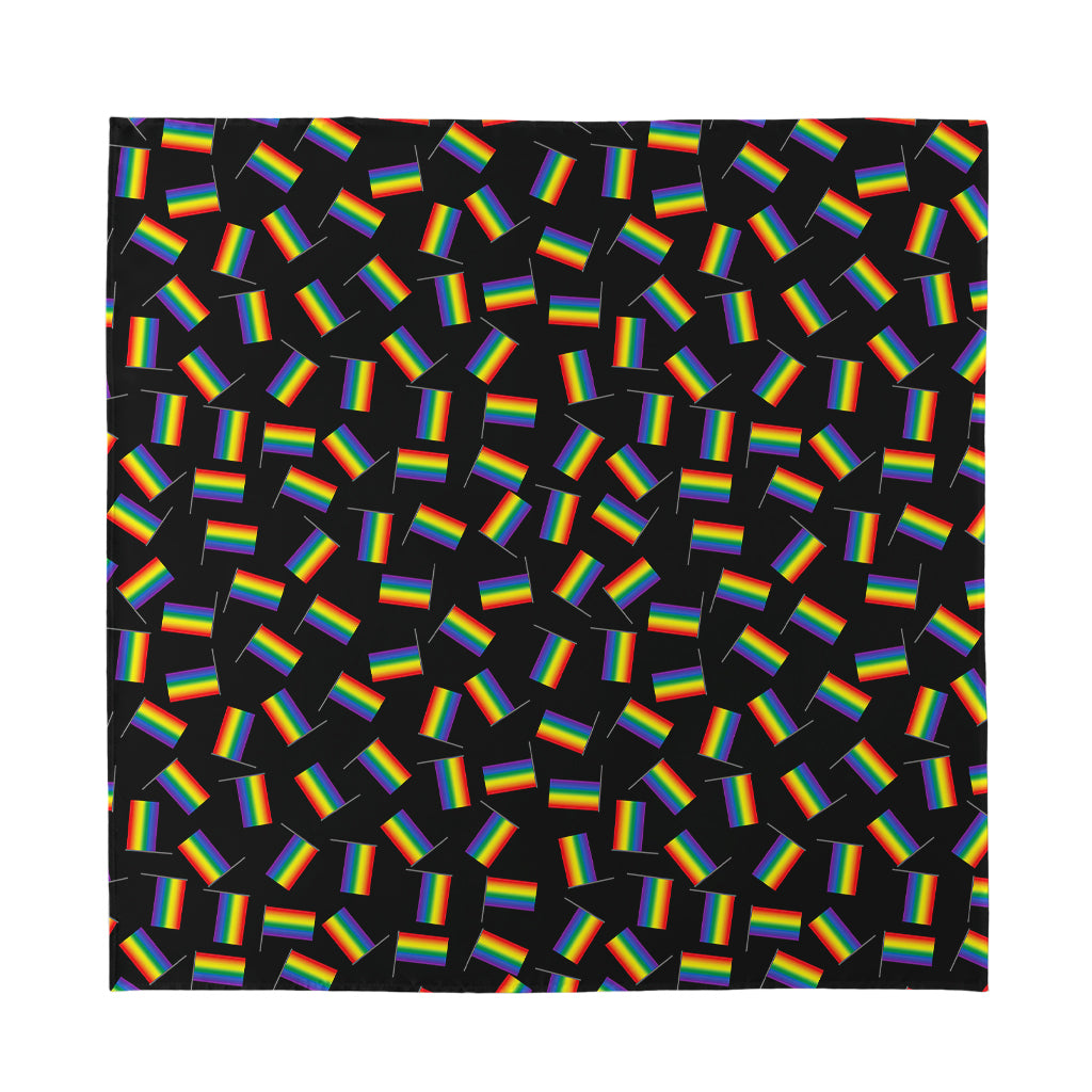 LGBT Pride Rainbow Flag Pattern Print Silk Bandana