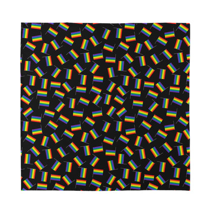 LGBT Pride Rainbow Flag Pattern Print Silk Bandana