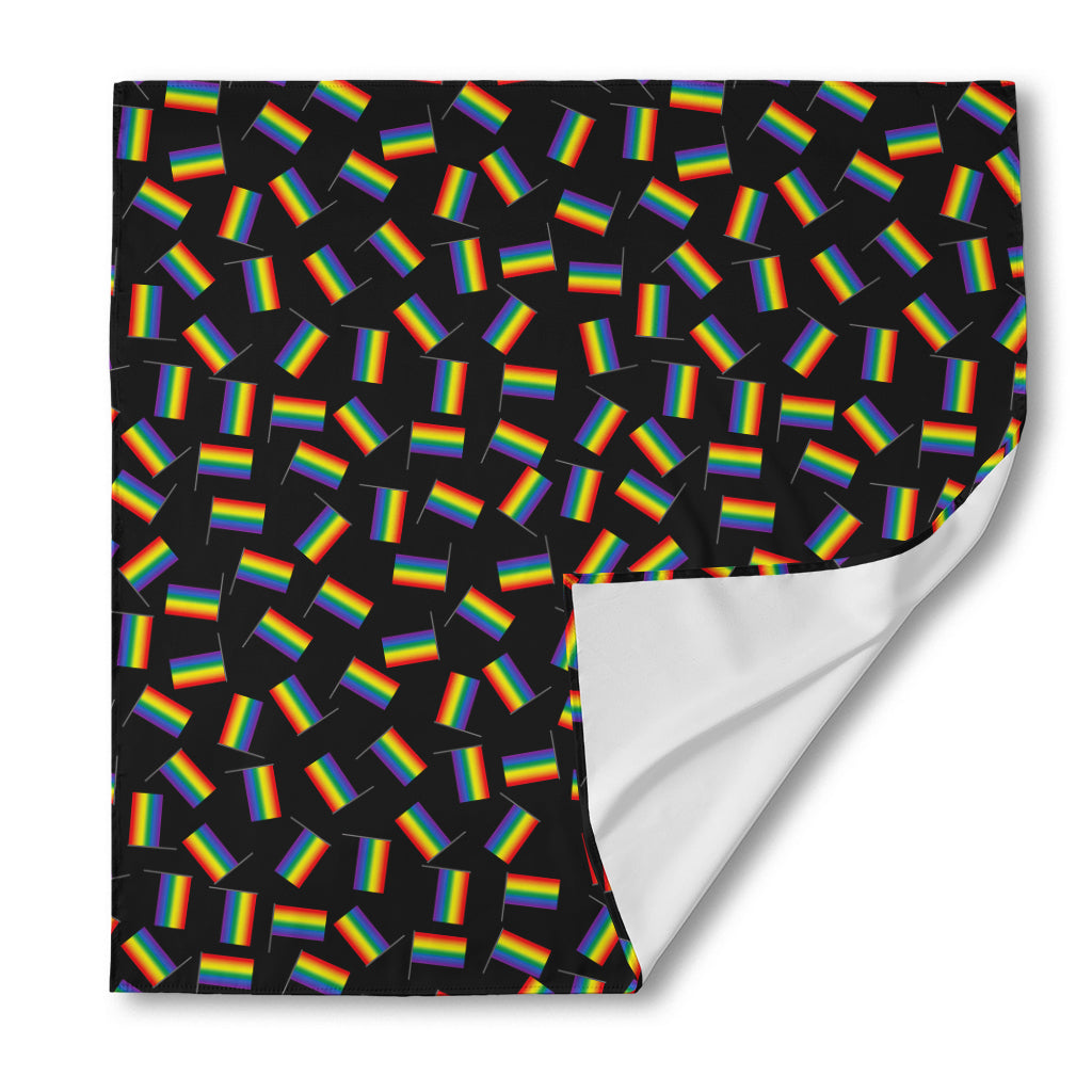 LGBT Pride Rainbow Flag Pattern Print Silk Bandana