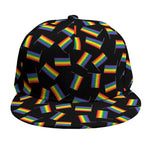 LGBT Pride Rainbow Flag Pattern Print Snapback Cap