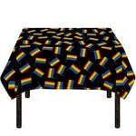 LGBT Pride Rainbow Flag Pattern Print Tablecloth