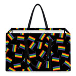 LGBT Pride Rainbow Flag Pattern Print Utility Tote Bag