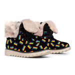 LGBT Pride Rainbow Flag Pattern Print Winter Boots